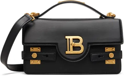 Balmain Black Smooth Leather B-buzz 24 Bag