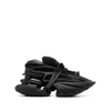 Balmain Neoprene And Leather Low-top Unicorn Sneakers In Black