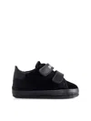 Balmain Black Sneakers For Babykids Wirth Logo In Black