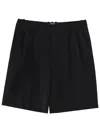 Balmain Black Solid Shorts In Black