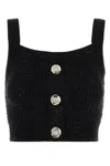 Balmain Light Tweed Top Straps In Black