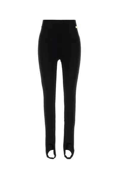 Balmain Black Stretch Viscose Blend Leggings