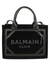 Balmain Black Suede B-army Shopper In Black