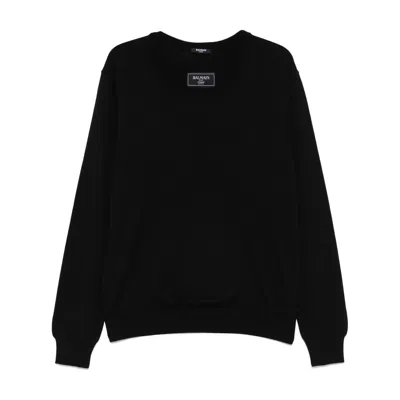BALMAIN BALMAIN BLACK SWEATERS & KNITWEAR - JUMPERS MEN