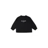 Balmain Black Sweatshirt For Baby Girl With Logo In Black
