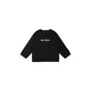 Balmain Black Sweatshirt For Babykids With Logo In Black