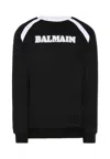 Balmain Black Sweatshirt For Kids With Logo In Black