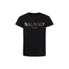 Shop Balmain Black T-shirt For Girl With Logo