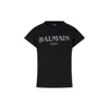 Balmain Logo-print Organic-cotton T-shirt In Black