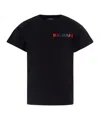 Balmain Black T-shirt For Kids With Logo