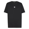Balmain Black Crewneck T-shirt With Logo Print On The Front In Cotton Man