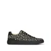 Balmain B-court Monogram Jacquard Low Top Sneaker In Black