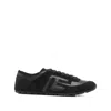 Balmain Logo Panelled Sneakers In Black