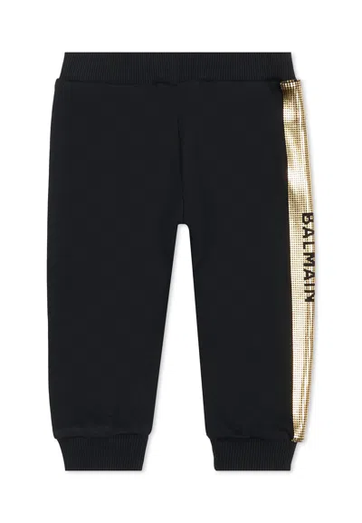 Balmain Black Trousers For Babykids