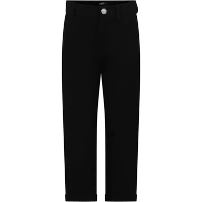 Balmain Kids' Black Trousers For Boy