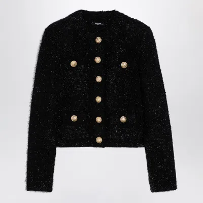 Balmain Black Tweed Jacket With Buttons