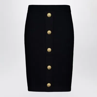 BALMAIN BALMAIN BLACK TWEED PENCIL SKIRT