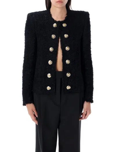 Balmain Black Tweed Short Blazer