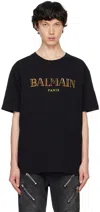 Balmain T-shirt In Eah Noir/multico