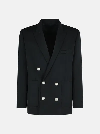 Balmain Black Virgin Wool Blazer