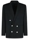 Balmain Black Virgin Wool Blazer In Black