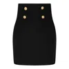 Balmain Black Virgin Wool Skirts In Black