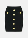 Balmain Black Viscose Blend Miniskirt In Black