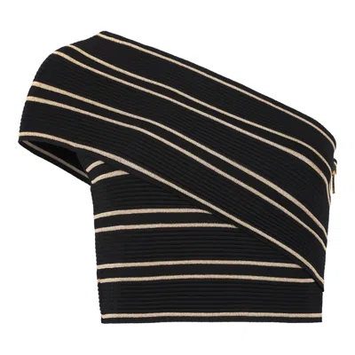 Balmain Casablanca Embroidered Viscosa Blend Polo Shirt In Black