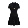 Balmain Women Flared Knit Mini Dress In Black