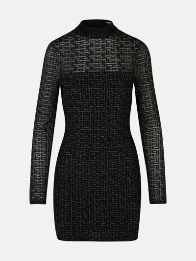 Balmain Black Viscose Dress