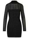 BALMAIN BLACK VISCOSE DRESS