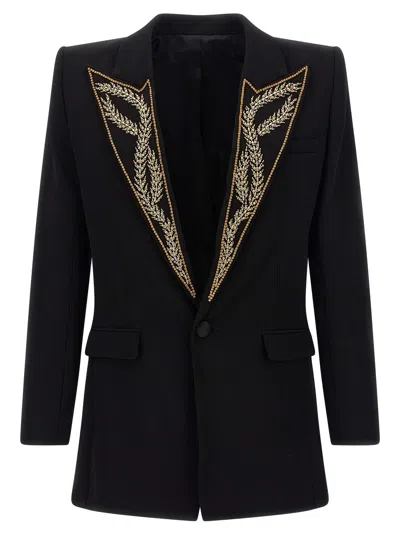 BALMAIN BALMAIN BLACK VISCOSE MEN'S BLAZER