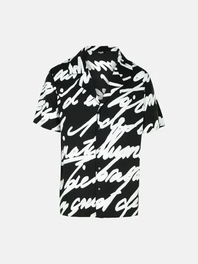 Balmain Black Viscose Shirt