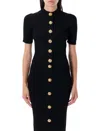 Balmain Black Viscose Sweaters In Black