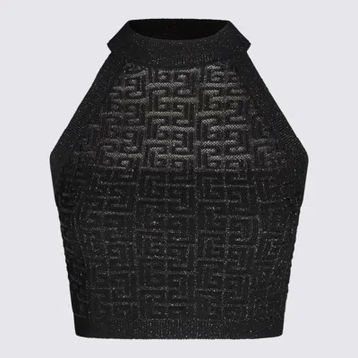 Balmain Black Viscose Top