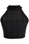 Balmain Pb Labyrinth Knit Top In Black