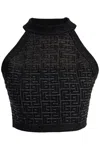 Balmain Pb Labyrinth Knit Top In Black