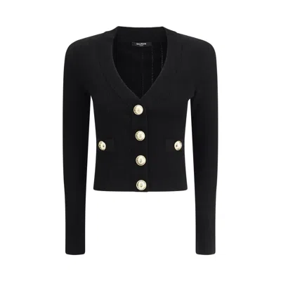 Balmain Women Cardigan In Black