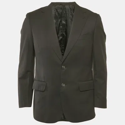 Pre-owned Balmain Black Wool Extra Slim Fit Balzer S