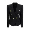 Balmain Classic Double-breasted Blazer In Black