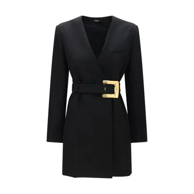 Balmain Black Wool Oves Aries Blazer