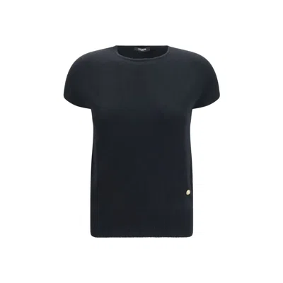 Balmain Black Wool Oves Aries Sleeveles Women's Sweater