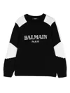 Balmain Boys Black Wool Sweater In Black