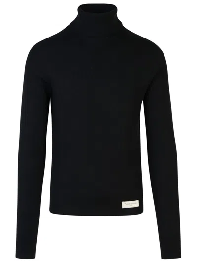 BALMAIN BALMAIN BLACK WOOL TURTLENECK SWEATER