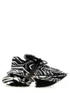 Balmain Unicorn Wave Lace-up Sneakers In Blackwhite