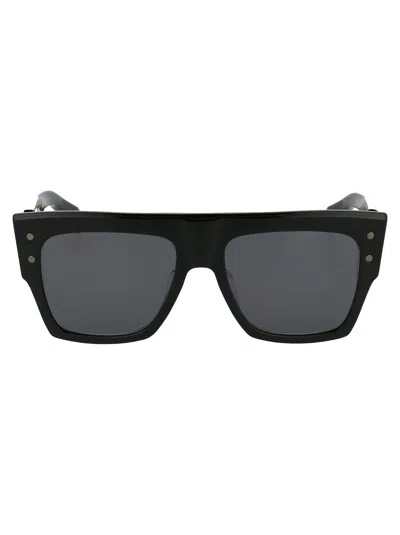 BALMAIN BALMAIN BLAK ACETATE SUNGLASSES