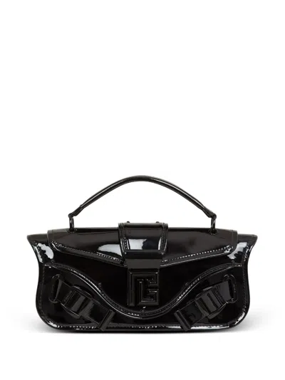 Balmain Black Blaze Patent Leather Clutch Bag