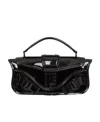 Balmain Detachable Strap Leather Clutch Bag In Black