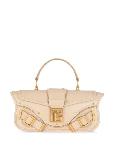 Balmain Blaze Pouch-box Leather In Neutral