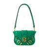 Balmain Blaze Shoulder Bag In Green